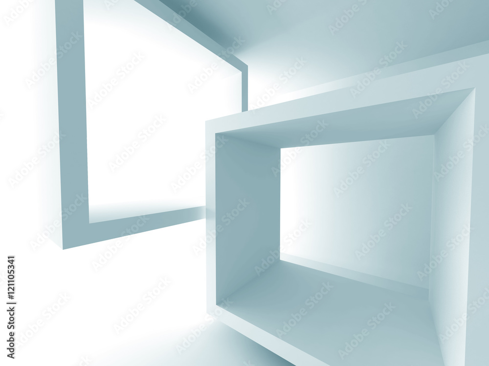 Obraz premium Abstract Interior Design White Modern Background