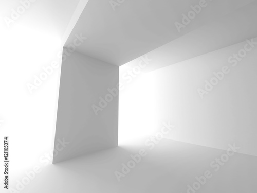 White Interior Background. Abstract Architecture