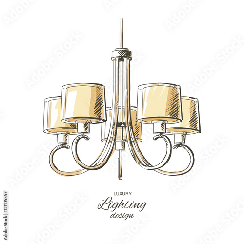 vector chandelier isolated