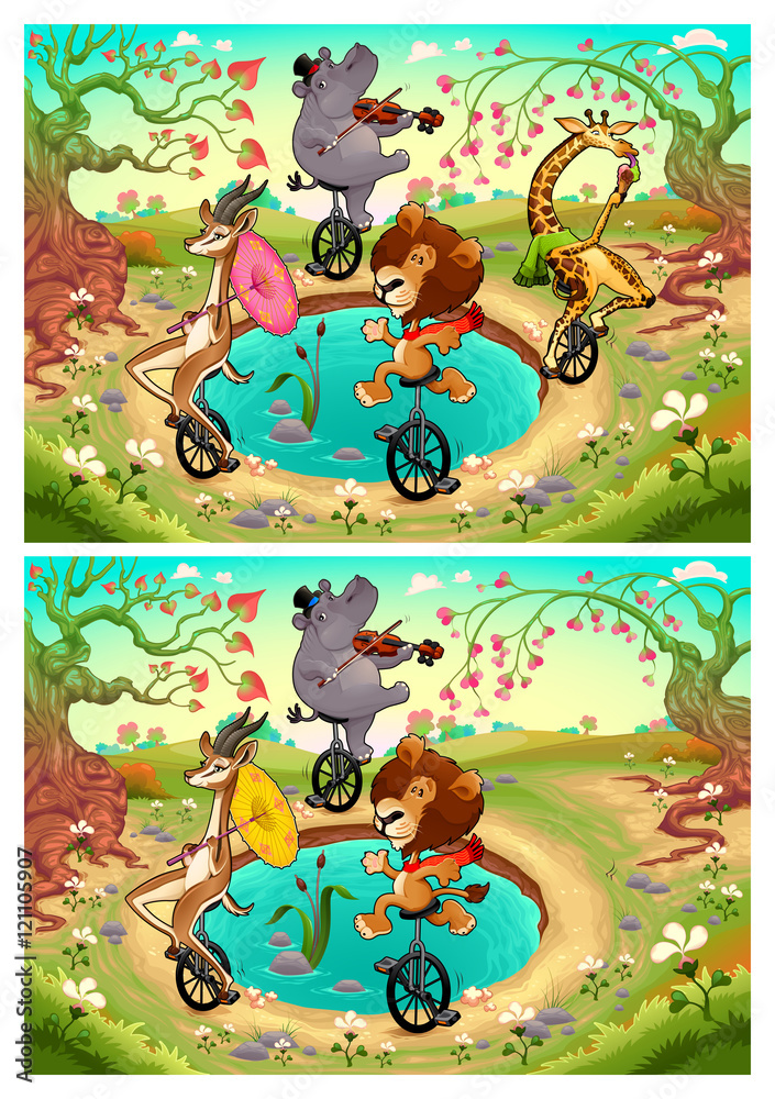 Fototapeta premium Spot the differences