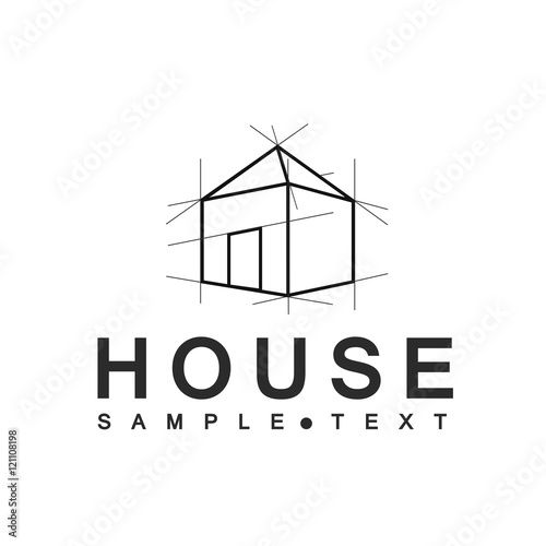 House Icon - Isolated On White Background. Vector Illustration, Graphic Design. For Web, Websites, Print Material