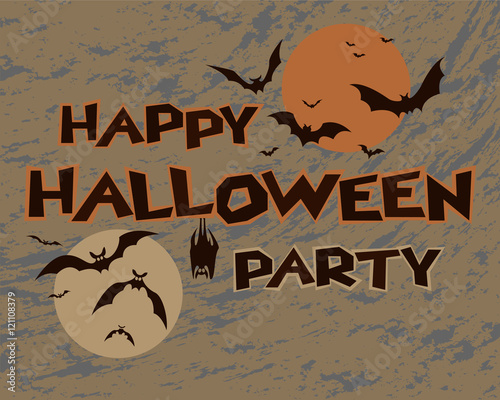 Halloween happy  party design