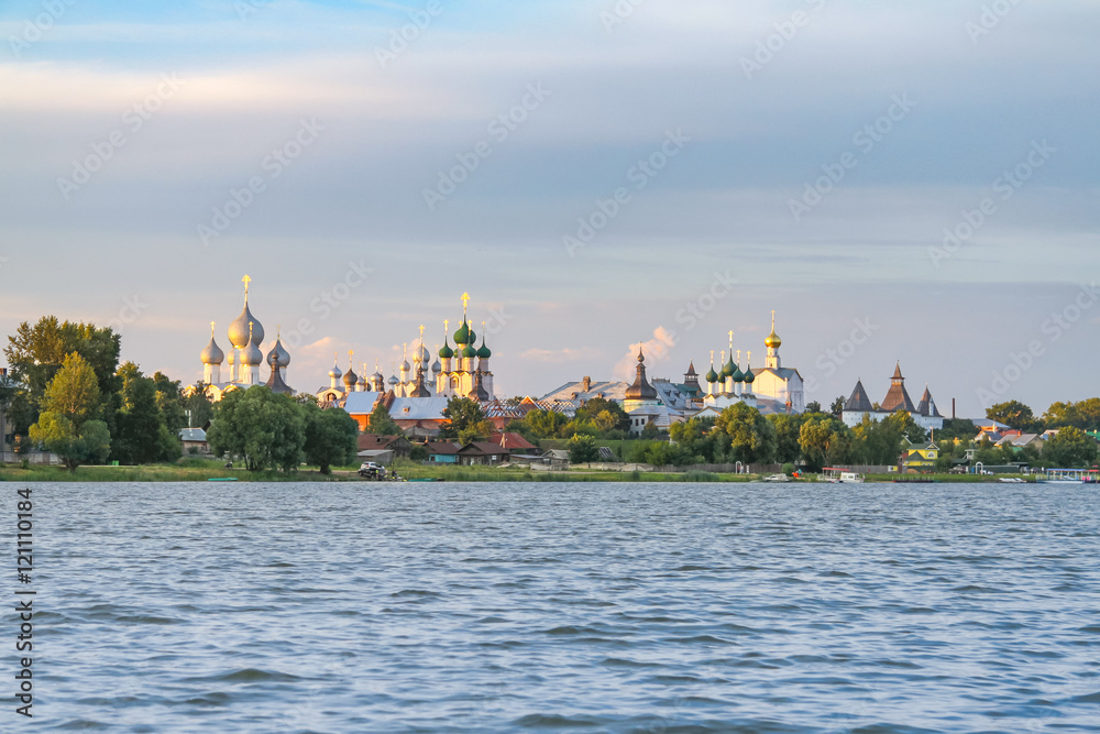 View of the monastery from the lake Nero, Rostov Veliky, Russia