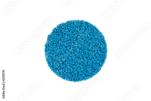 Blue colored rubber floor sample for athletic fields