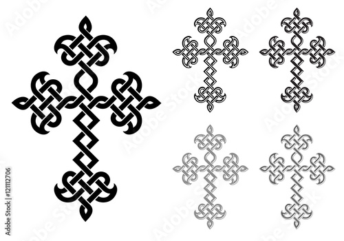 Traditional Armenian Apostolic Church plaited crosses set