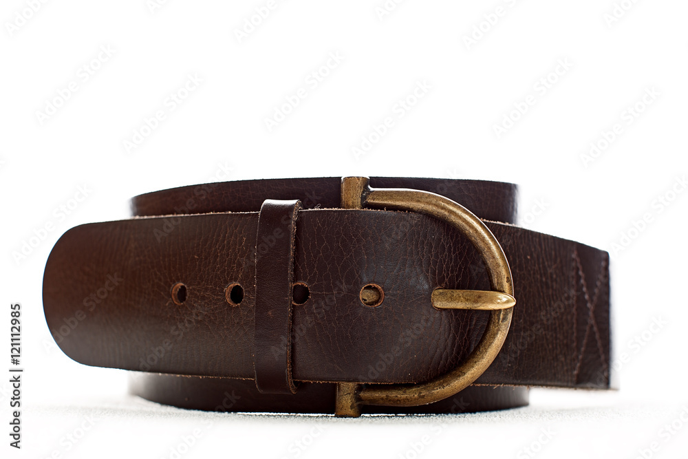 Leather belt isolated on white background. Leather belt isolated on white background.