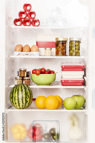 Refrigerator with food