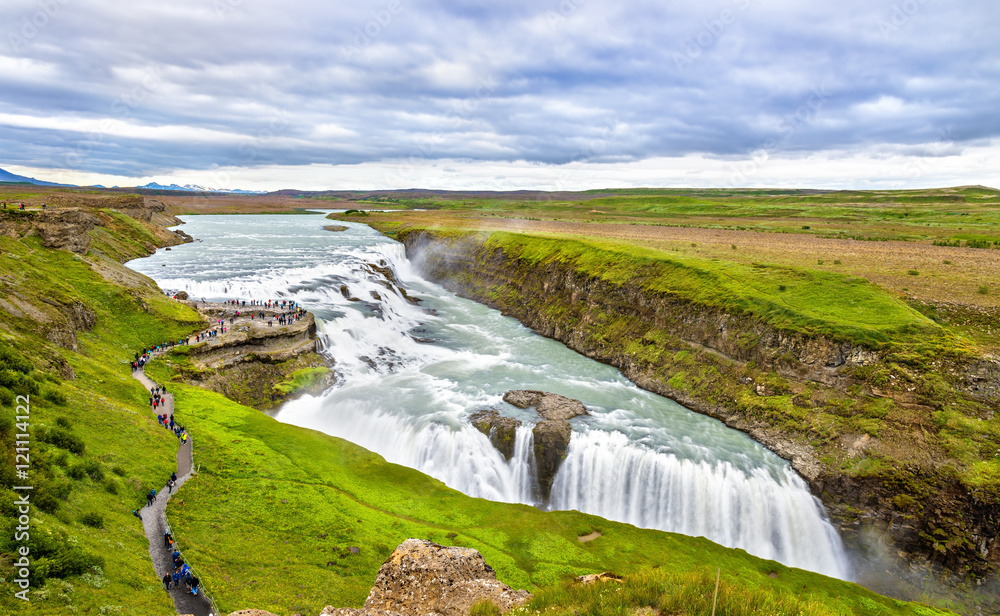 Fototapeta premium Gullfoss Waterfall in the canyon of Hvita river - Iceland