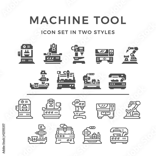 Set icons of machine tool