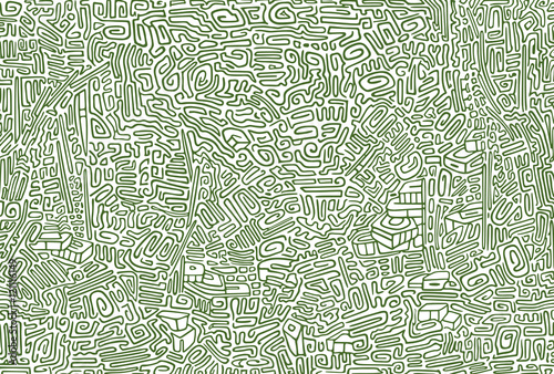 Abstract background with hieroglyphs. The chaotic arrangement of lines. Plain monochromatic
pattern.