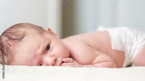newborn child relaxing
