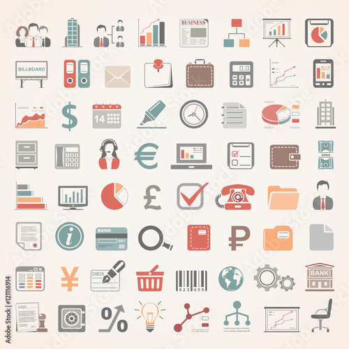 Flat Icons - Business and Finance
