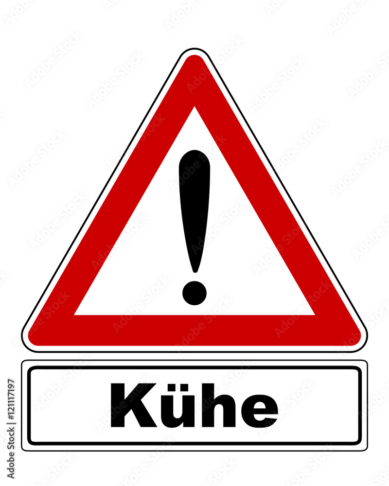 Warnschild mit Ausrufezeichen und Zusatzinformation Warnschild mit Ausrufezeichen und Zusatzinformation
