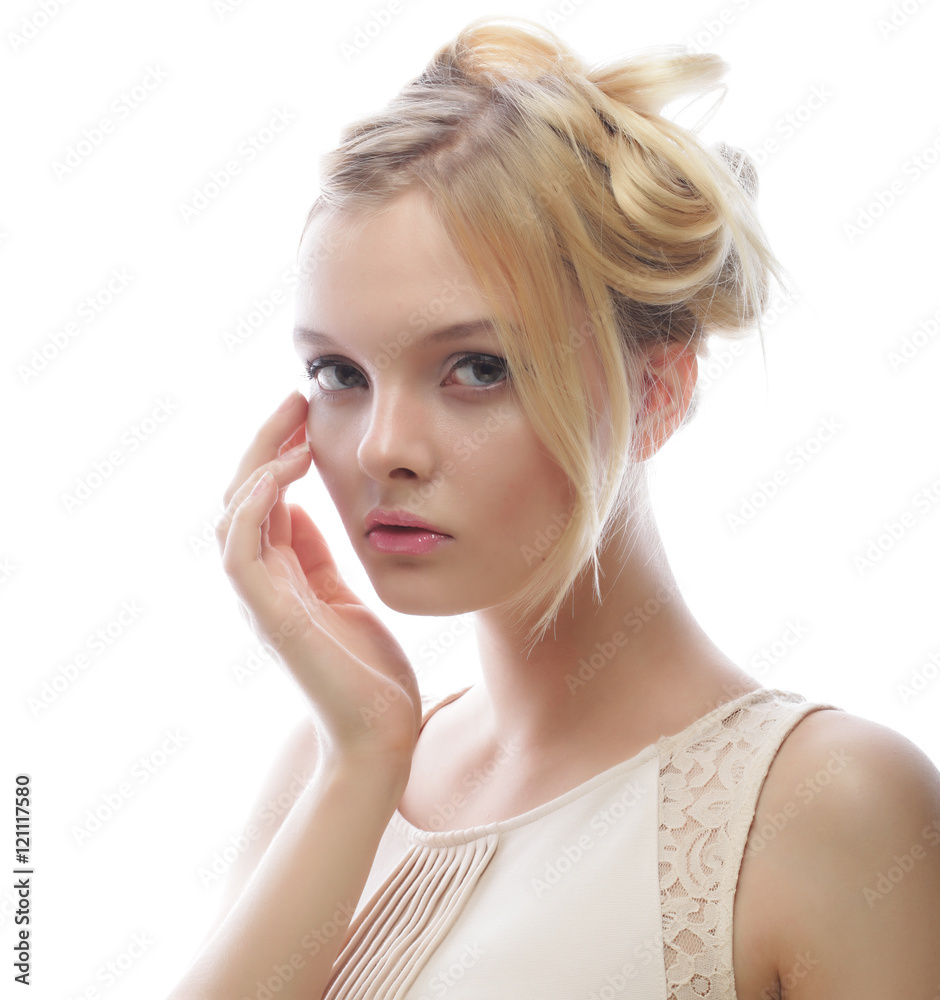 Photo of young beautiful woman with blond hair Photo of young beautiful woman with blond hair