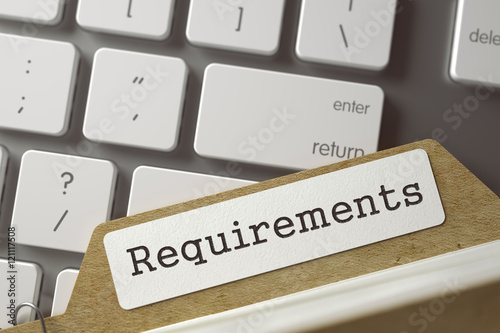 Billede på lærred Folder Register Requirements. 3D.
