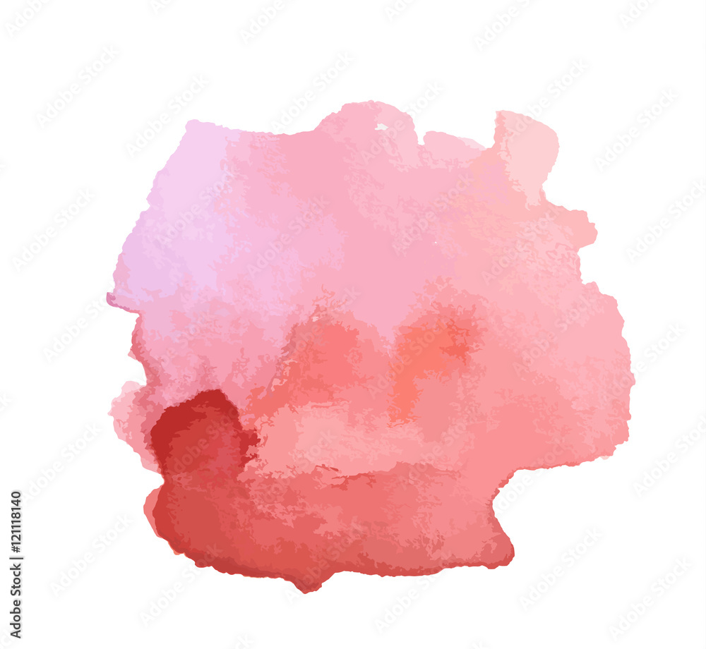 Watercolor pink paint. Colorful paint illustration for decoration.