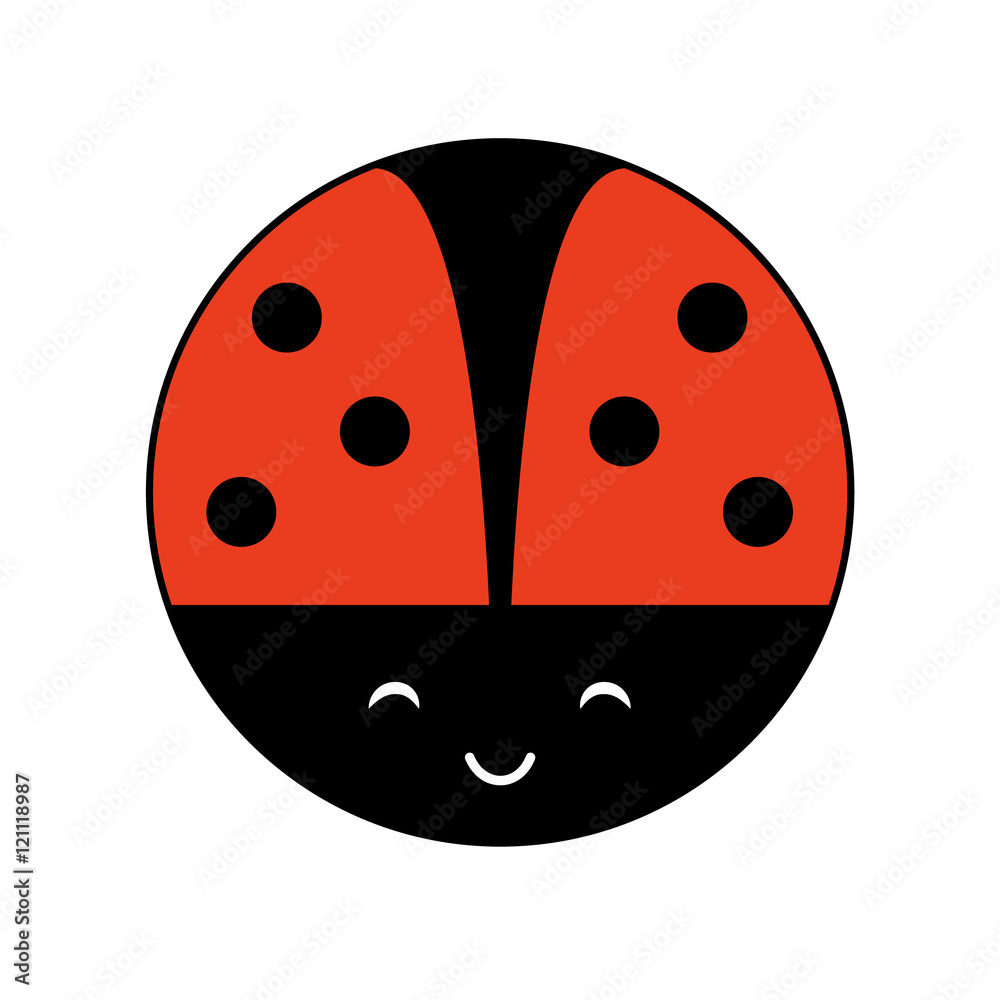 Obraz premium A ladybug illustration. Isolated on white. Vector.