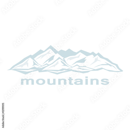 Abstract mountains. Blue ridges