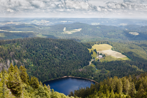 View of the mountain lake Feldsee.Black Forest.Germany.