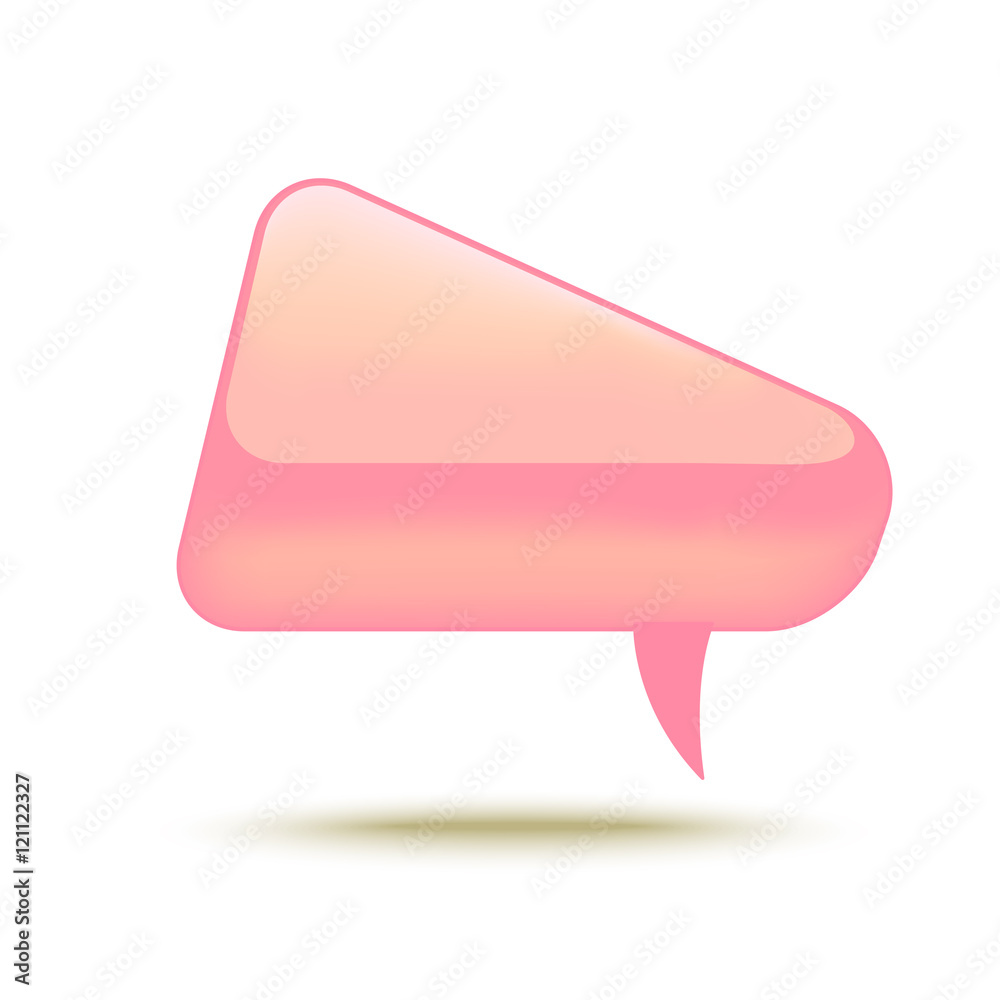 Realistic Glass Vector Speech Bubble. Realistic Glass Vector Speech Bubble.