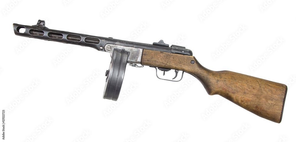 Automatic gun isolated on white background Automatic gun isolated on white background