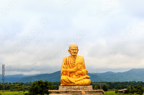 Obraz na płótnie Buddha statue in thai temple northern thailand. w salonie