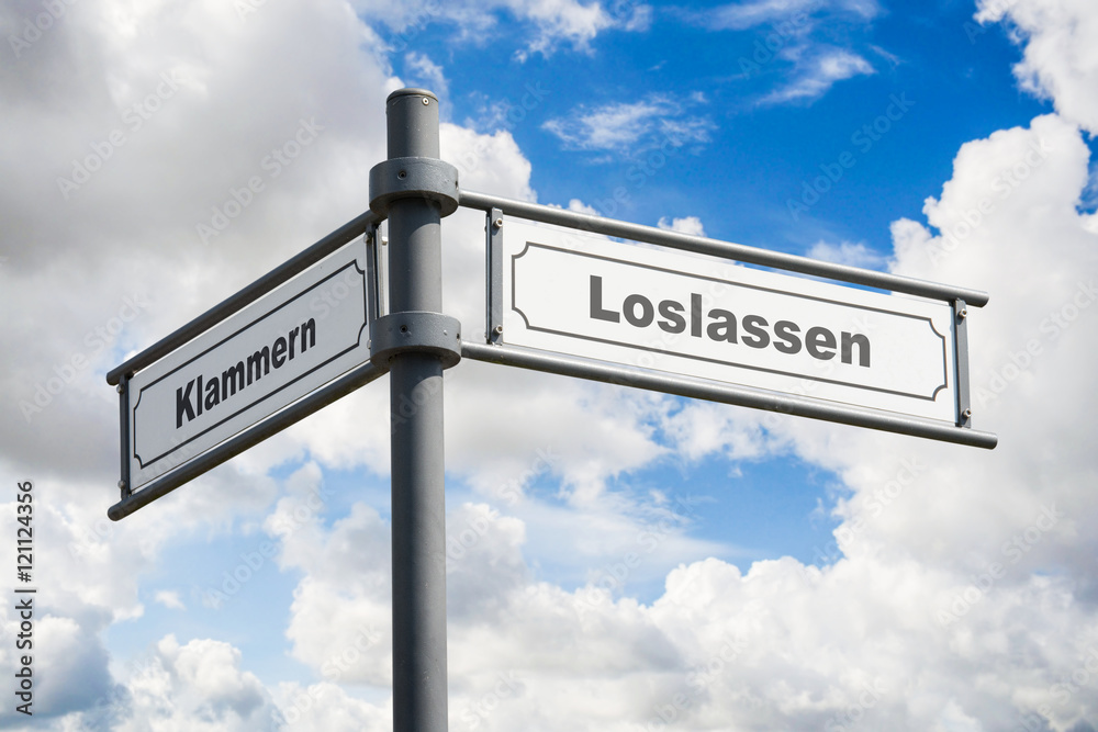 Fototapeta premium Schild 162 - Loslassen
