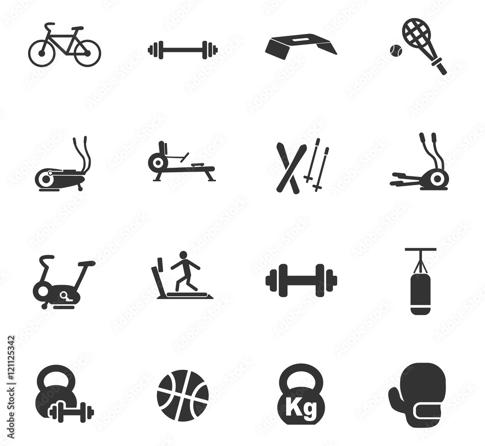 Fototapeta premium sport equipment icon set