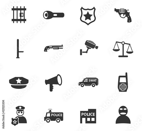 police icon set
