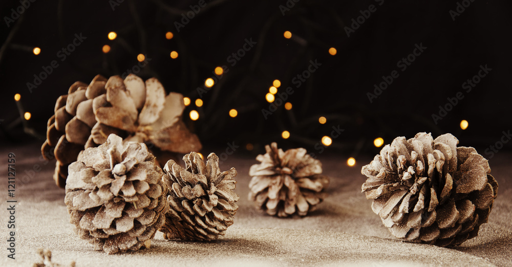 Christmas decoration with fir branches Christmas decoration with fir branches