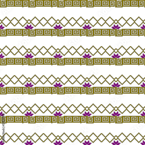 scheme for embroidery Nordic winter pattern Vector illustration.