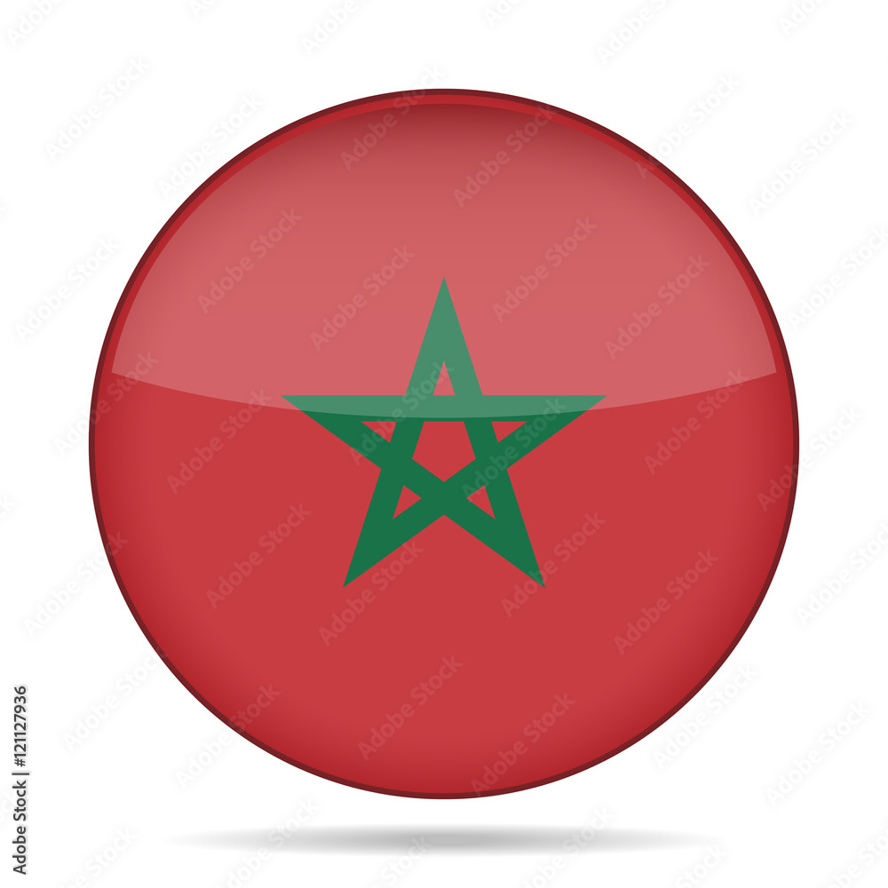 button with flag of Morocco button with flag of Morocco