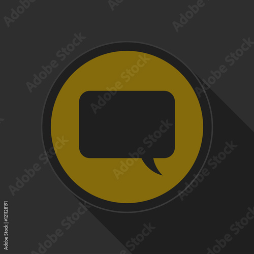 dark gray and yellow icon - speech bubble