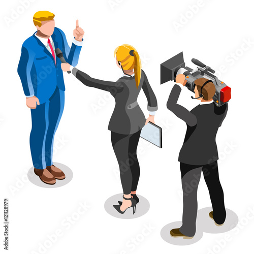 Presidential candidate being interviewed