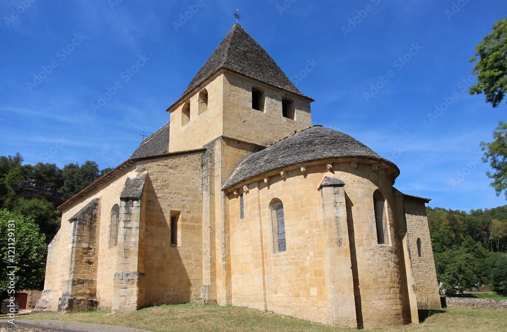Eglise de Carsac Aillac, Village Périgord noir de France, classé momuments historiques