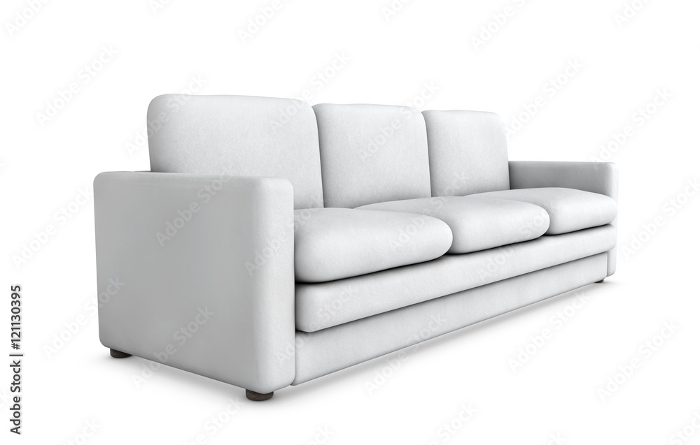 Sofa isolated on white empty floor background, 3d illustration, Sofa isolated on white empty floor background, 3d illustration,