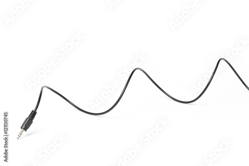 Cuadro en lienzo Black aux wire isolated on white