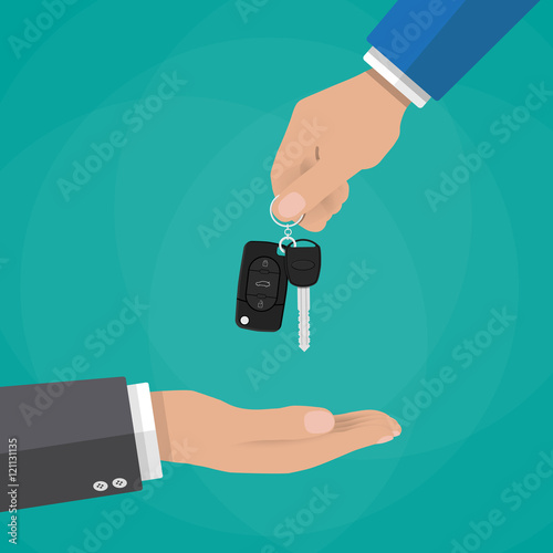 buy, rental or lease a car concept