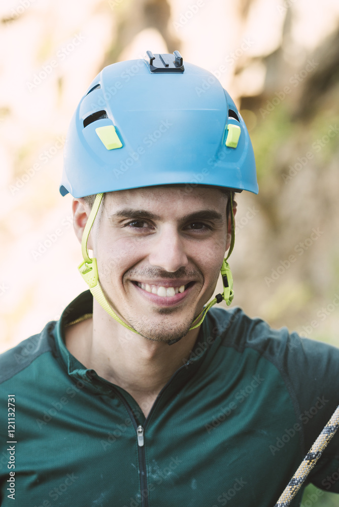 Portrait of a smiling climber
