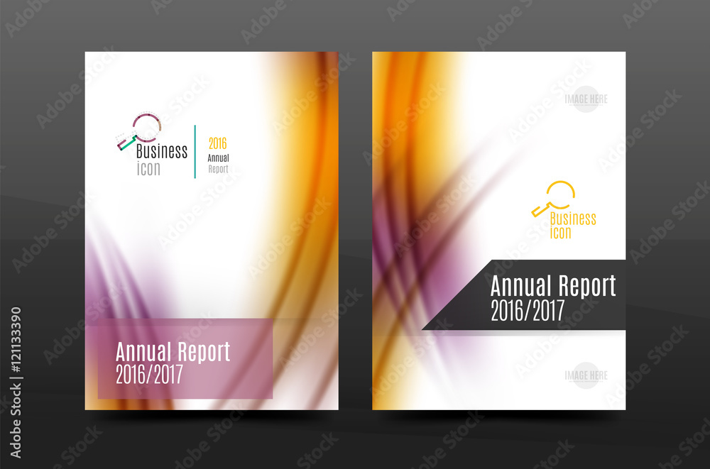 Naklejka premium A4 size annual report business flyer cover