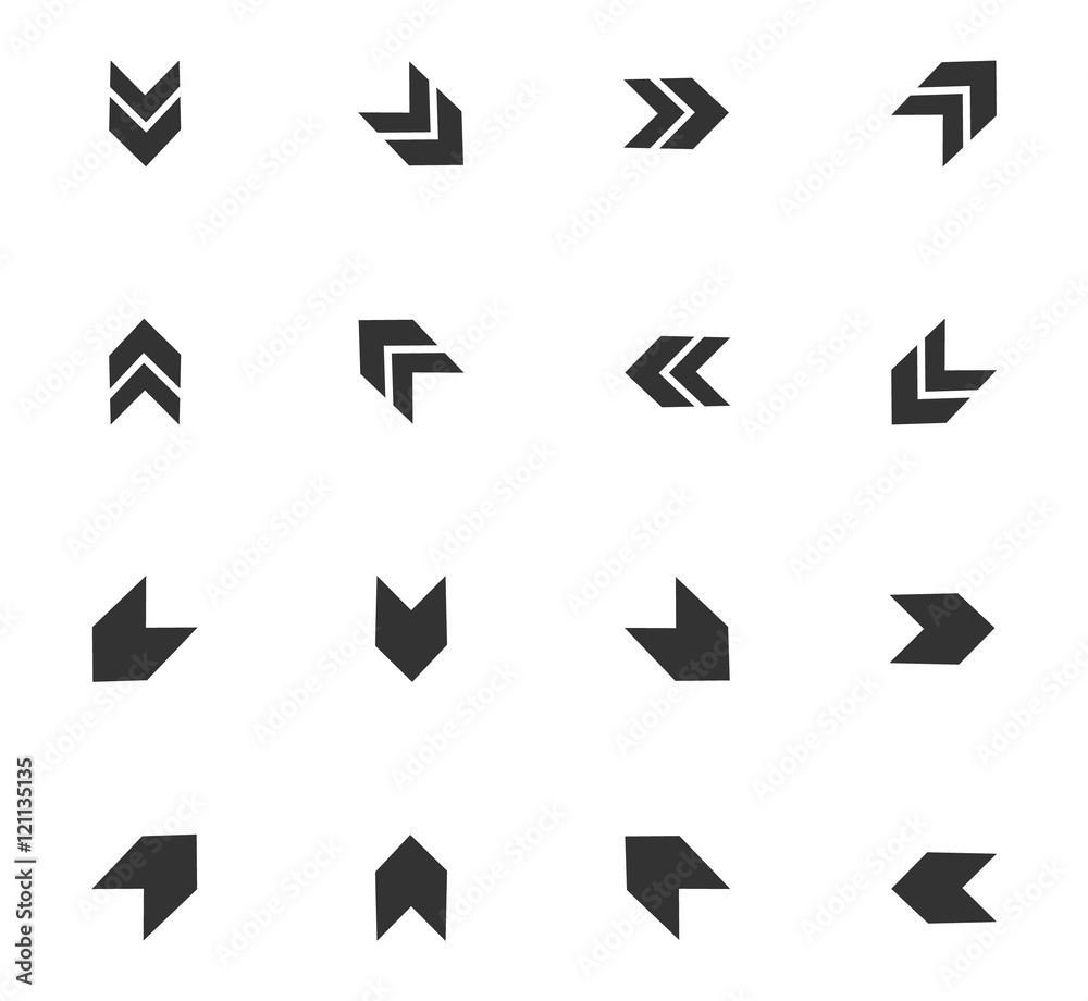 Arrows icons set Arrows icons set