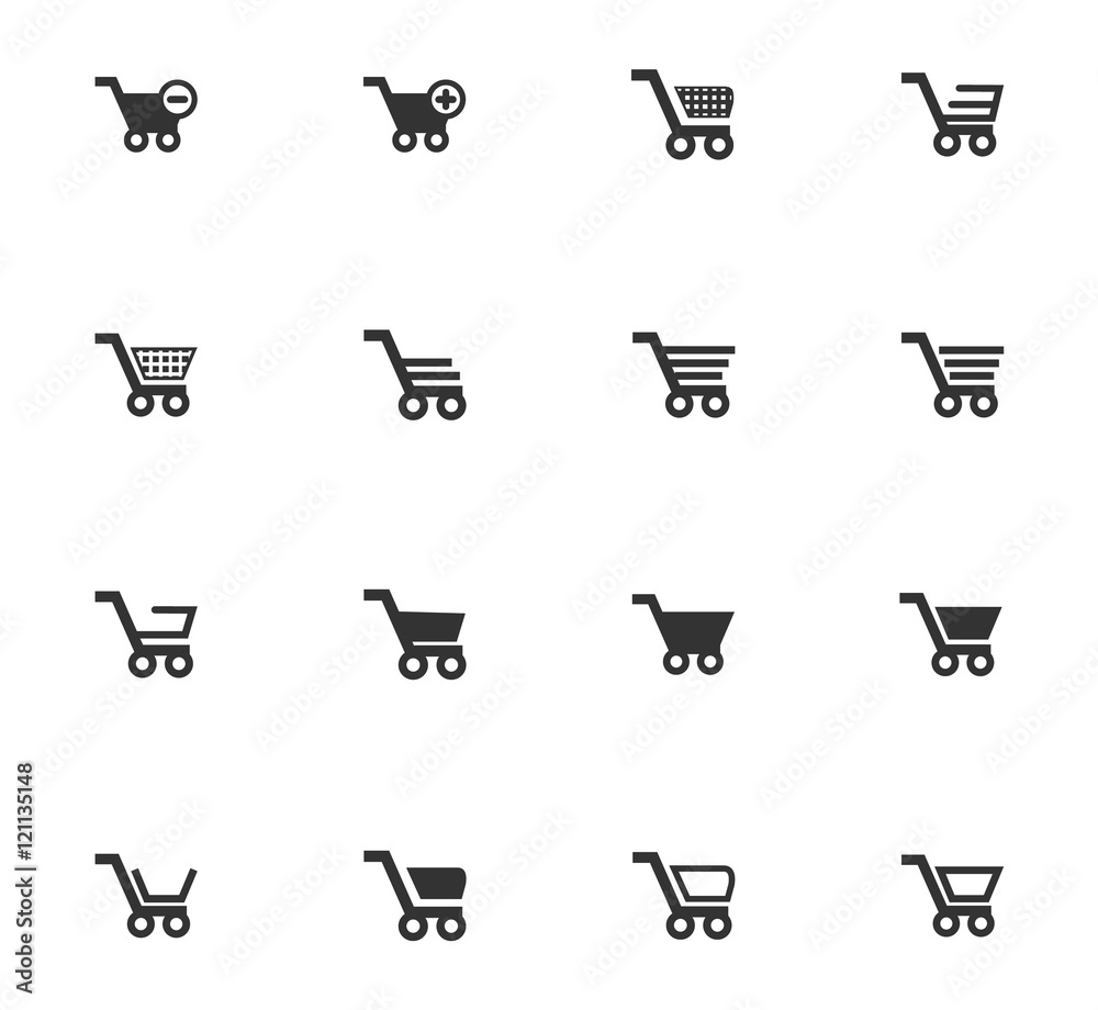 Shopping Bascket icons set Shopping Bascket icons set