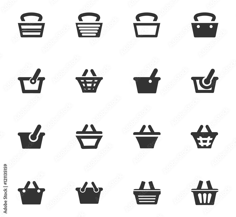 Shopping Bascket icons set Shopping Bascket icons set