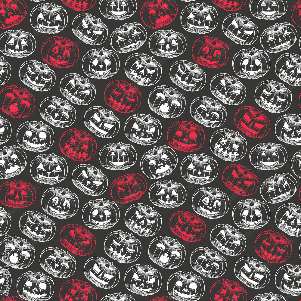 Halloween pumpkin seamless pattern. Vector illustration. Halloween pumpkin seamless pattern. Vector illustration.