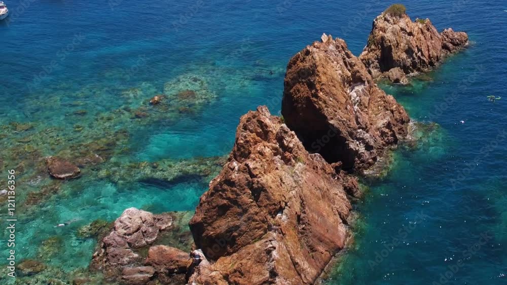 Aerial view of The Indians, British Virgin Islands
