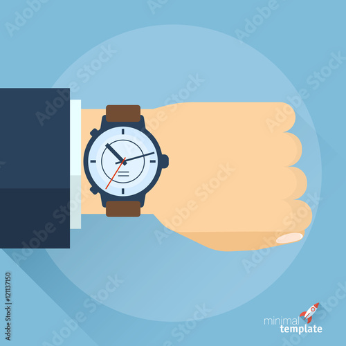 Vector business time abstract.