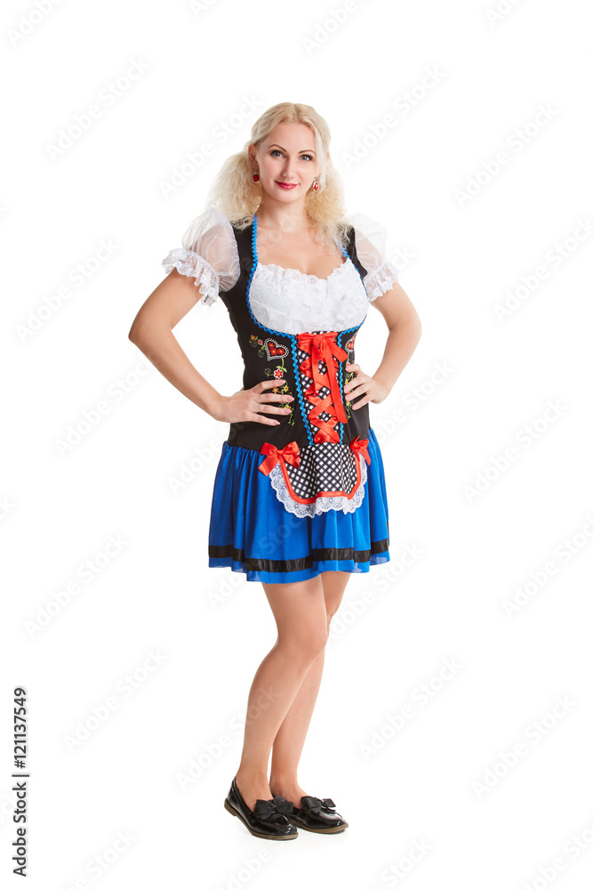 Beautiful young blond girl of oktoberfest beer stein Beautiful young blond girl of oktoberfest beer stein