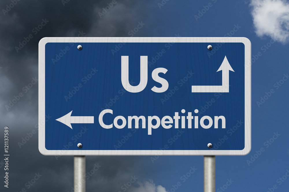 Fototapeta premium Difference between us and the competition