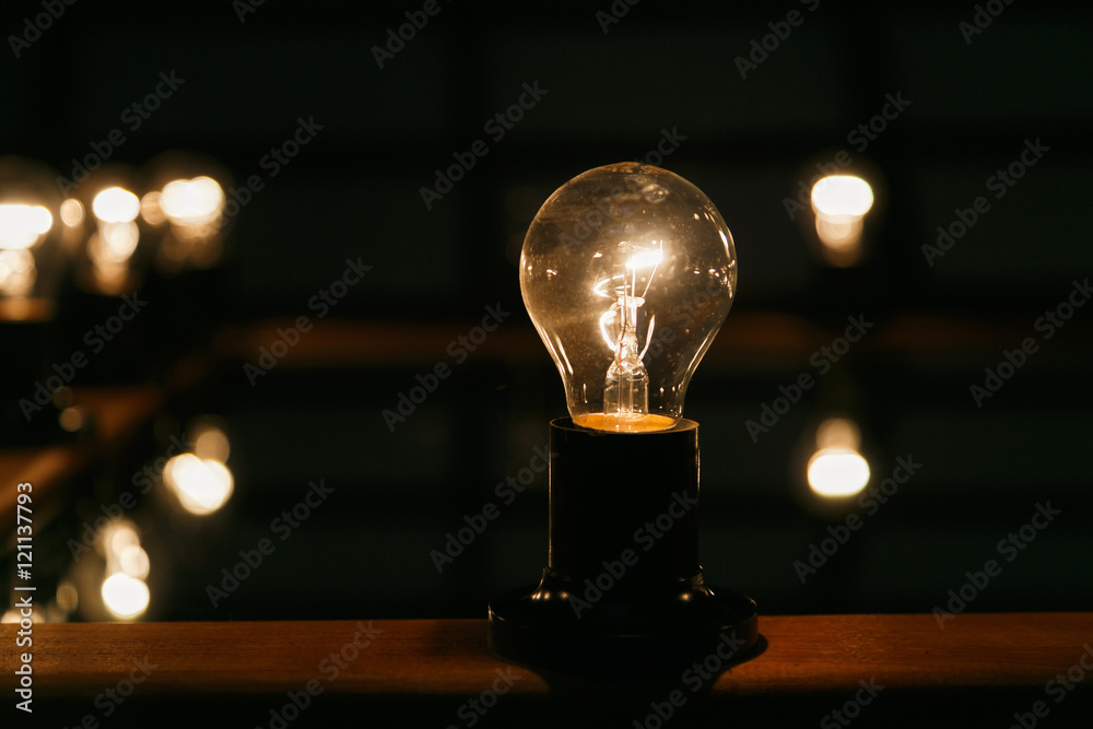 Idea concept on dark background. Idea concept on dark background.