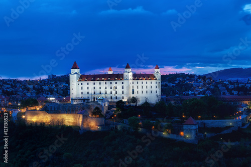 Bratislava castle in night, Slovakia © Shchipkova Elena